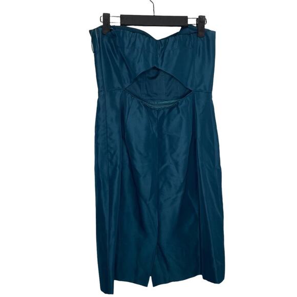 J.Crew Womens Dress Size 4 Blue Strapless Cutout Short Mini Sweetheart Neck - Picture 2 of 13